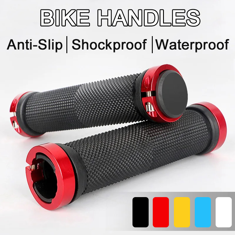 Mtb Grip Lock On - MTB 自転車ハンドルバーグリップゴムノンスリップ自転車ハンドルバーグリップアルミ合金ロックオン自転車ハンドルバーカフソフト自転車部品