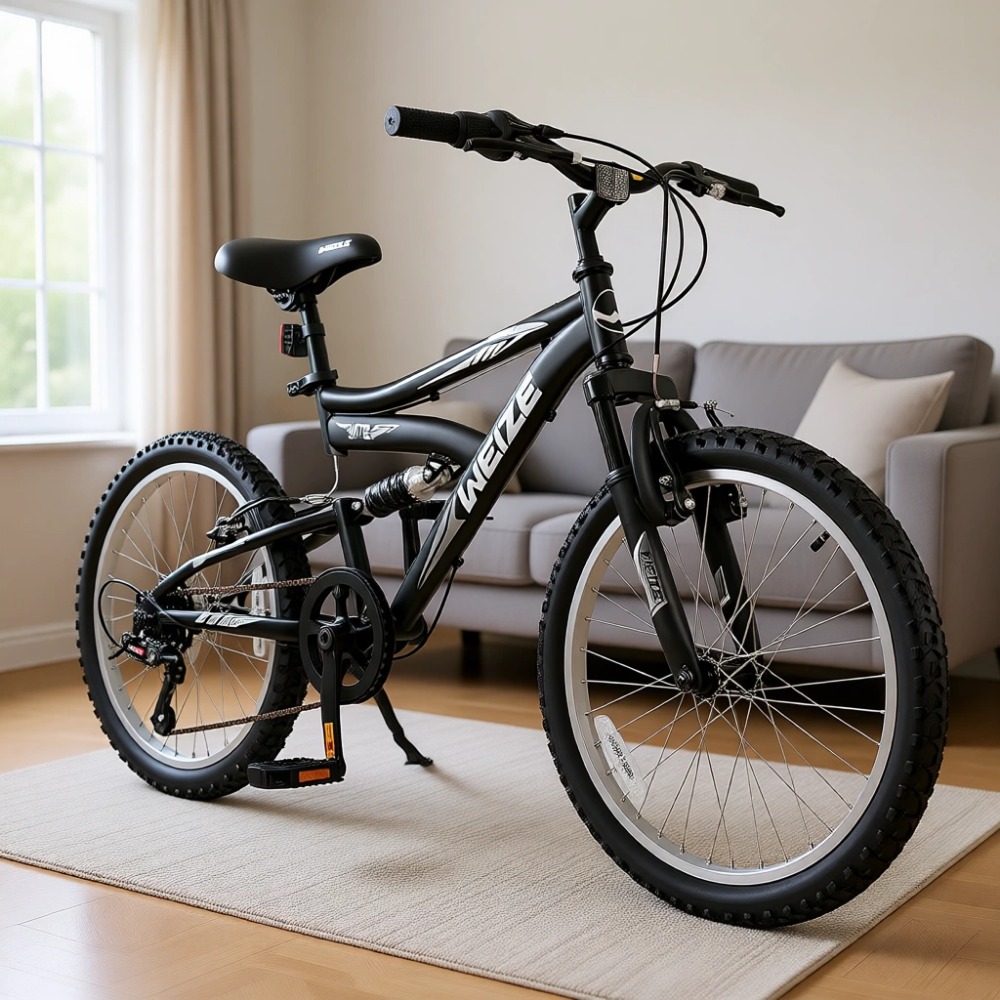 Mountain Biking Youth - ユース向けデュアルサスペンションマウンテンバイク 24インチ 8歳から15歳向け 7速ギアシステムとフロントサスペンションフォーク付き