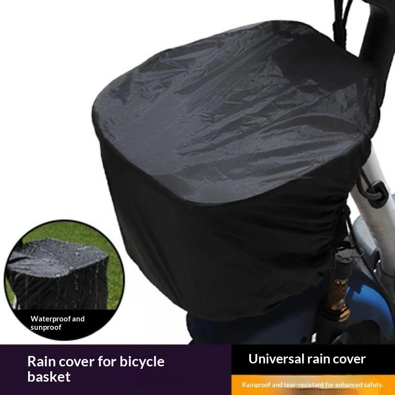 Mountain Biking In The Rain - 防水自転車バスケットライナー レインカバー 伸縮性のあるエッジデザイン 安全にフィットするデザイン オートバイ、マウンテンバイク、アウトドアキャンプ旅行に最適
