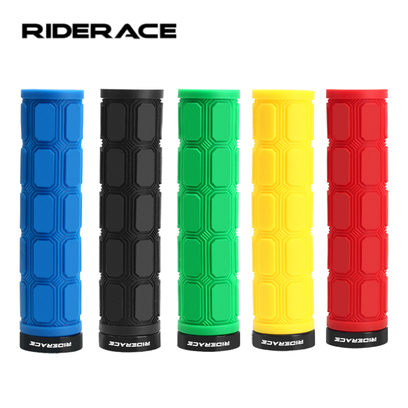 Mtb Grip Lock On - RIDERACE 自転車ハンドルバーカバー ラバー製 耐衝撃 滑り止め 人間工学に基づいたマウンテンバイクハンドルバーグリップ