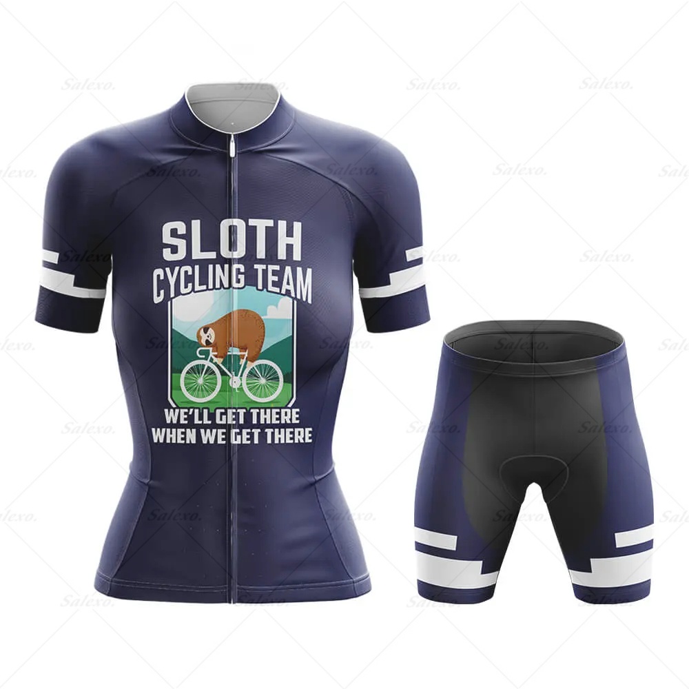 夏の女性の怠惰な新しい半袖サイクリングジャージレーシング自転 - Mountain Biking New Jersey のレビューと価格