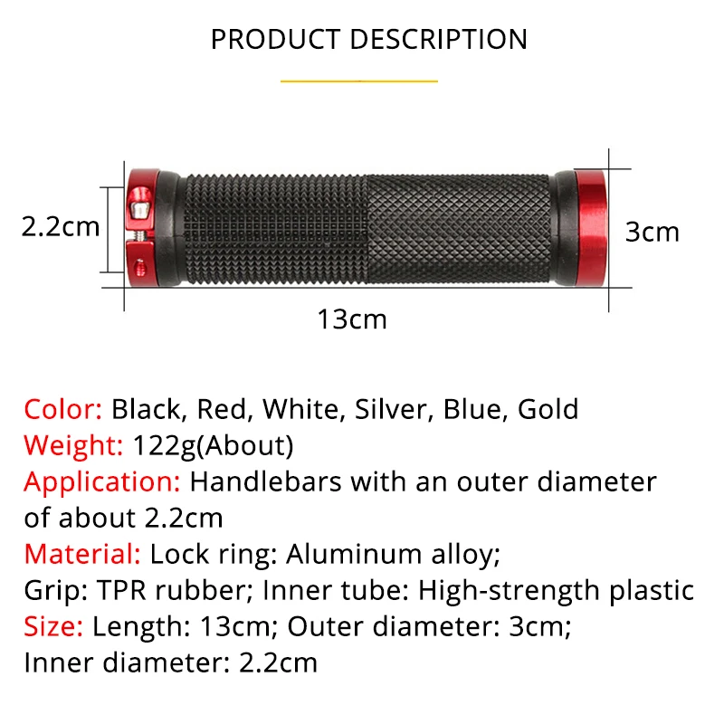 MTB 自転車ハンドルバーグリップゴムノンスリップ自転車ハン - Mtb Grip Lock On のレビューと価格