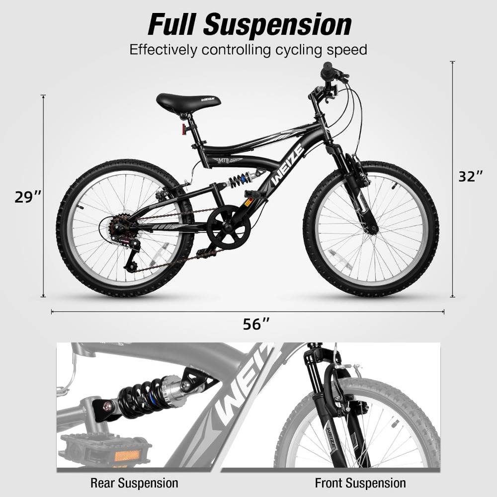 ユース向けデュアルサスペンションマウンテンバイク 24インチ - Mountain Biking Youth のレビューと価格