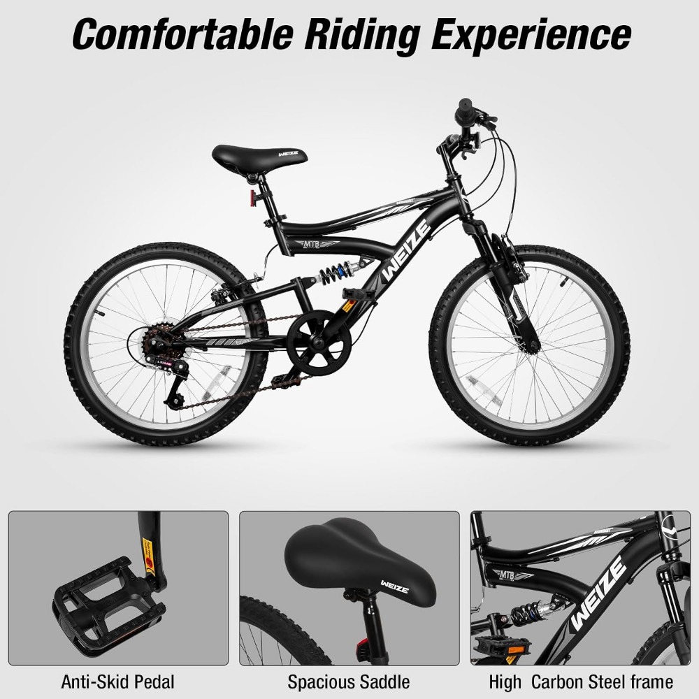 ユース向けデュアルサスペンションマウンテンバイク 24インチ - Mountain Biking Youth のレビューと価格