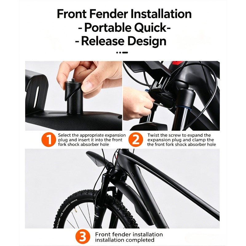自転車用マッドガード1セット、マウンテンバイク、クイックリリ - Mountain Biking In The Rain のレビューと価格