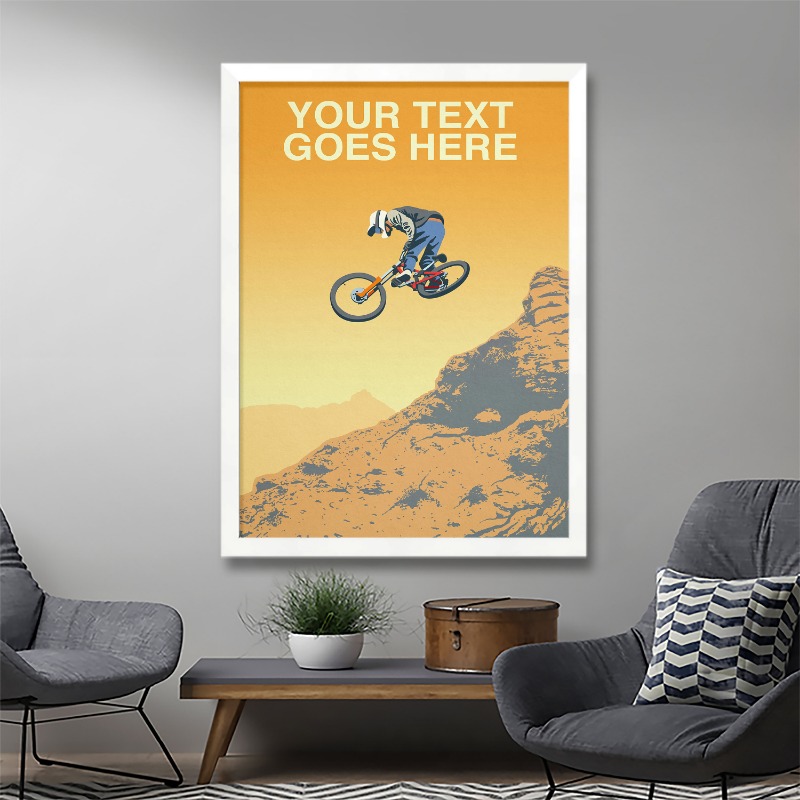 マウンテンバイクのトレイルポスター,家の装飾,キャンバスの絵 - Mountain Biking Pictures のレビューと価格