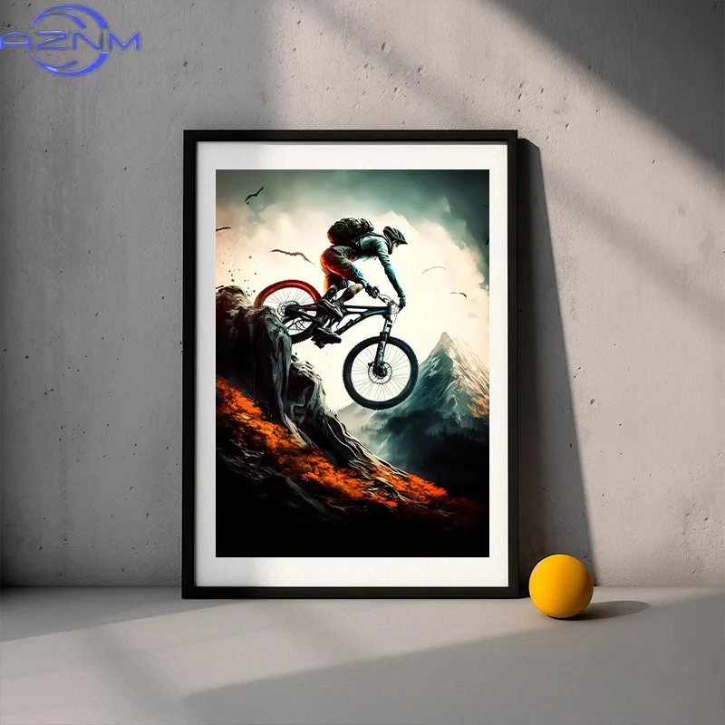 AZNM モダンマウンテンバイクポスターとプリント スポーツ - Mountain Biking Pictures のレビューと価格